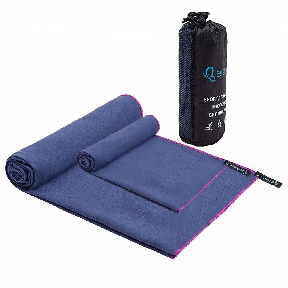Custom Red Fitness Sports Microfiber Gym Towel Easy Take 90x180
