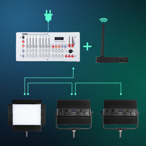 Camera Photography 500watt Led Soft Panel Light 10 Lighting Effects Video Recording DMX Control