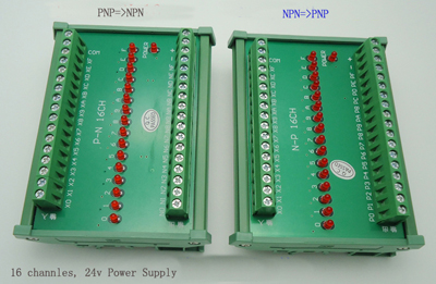 PLC Signal Conversion Module Level Polarity Converter NPN to PNP 16 Ways