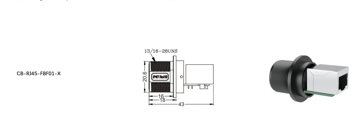 RJ45 Waterproof Signal Connector