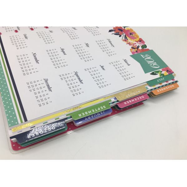 Custom Pink Spiral Daily Planner Notepad / Colorful Printing Agenda Notepad