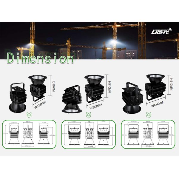 200W 500W IP66 High Efficiency LED High Flood Light Energy Saving Industrial Bay Light for Metallurgical
