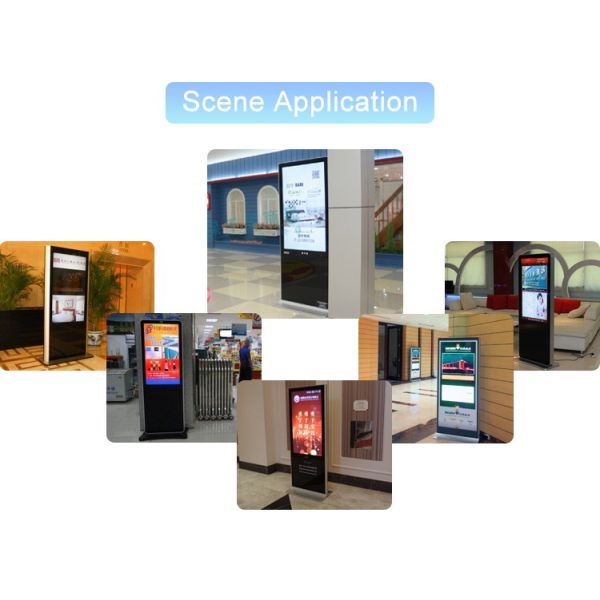 4K WiFi Touch Screen Kiosk , 55" Totem LCD Touch Screen Digital Signage