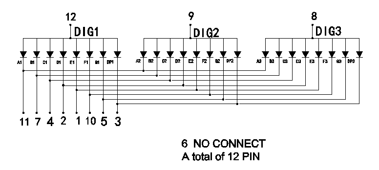 0.43 Inch Alphanumeric LED Display Seven Segment 3 Digit With Blue Emitting Color
