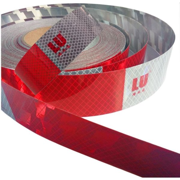 Waterproof Aluminized White And Red DOT C2 COT-C2 Reflective Sticker Tapes