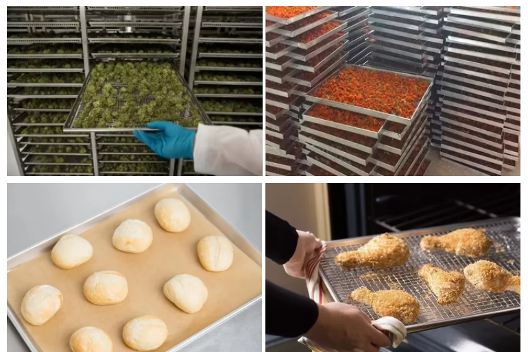 40x30cm 46x66cm Aluminum Pizza Tray Aluminium Baking Sheet High Temperature