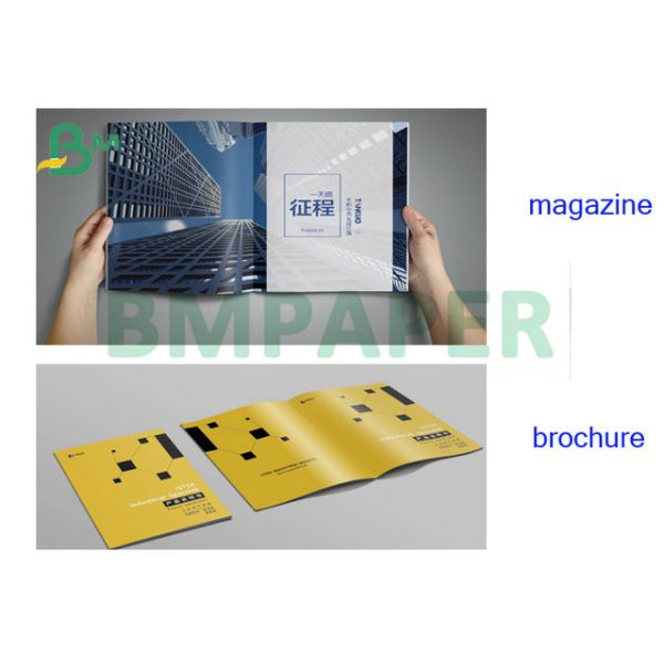 35inch High-Shine Finish 115gr 130gr 150gr Gloss Pure White Paper For Brochure