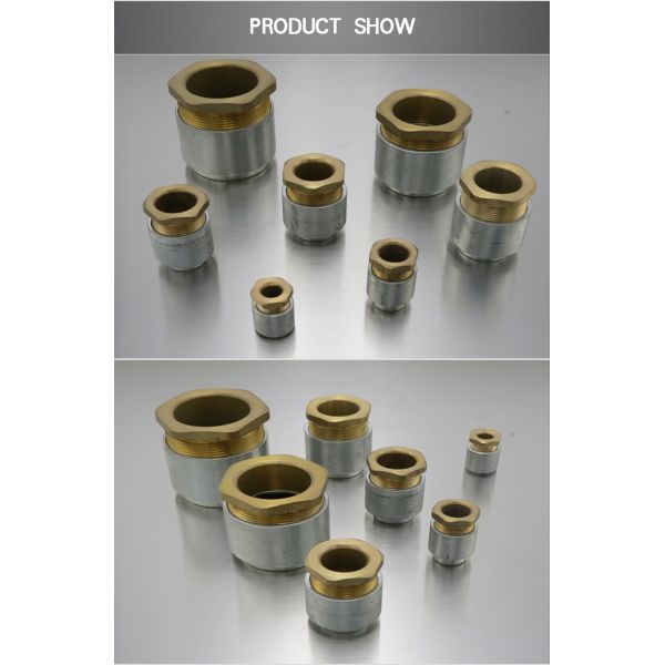 IP54 TH42 Welded Type Metal Marine Waterproof Cable Glands Size Can Custom