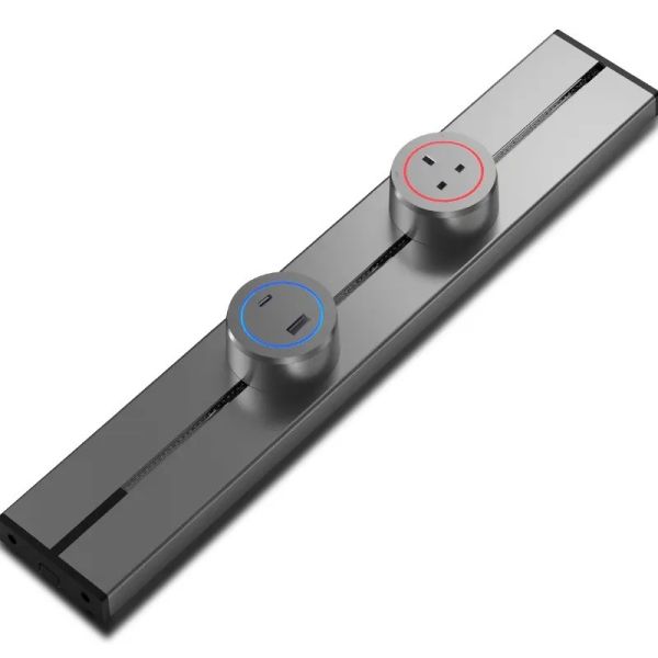 Child Safety Wall Socket Cover Track Socket With 1100W Surge Protection 3 Outlets