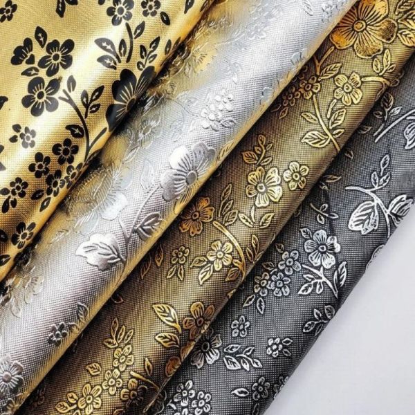 Box Packaging Leather Golden Series Embossed PVC Leather Non Woven