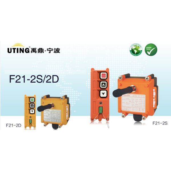 2 Keys Telecrane F21-2S Push Button Hoist Winch Wireless Crane Remote System