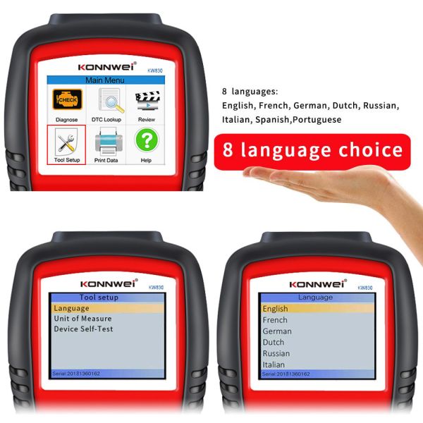 Konnwei Battery Voltage Tester Automotive Battery Testing Equipment With Printer