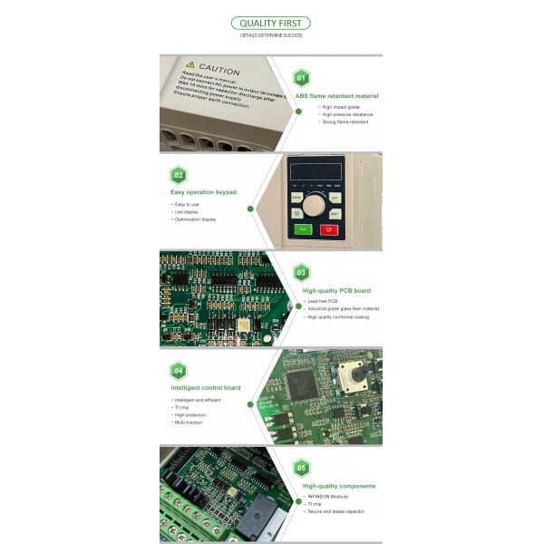 AC 5500W Vector Frequency Inverter , 3 Phase Adjustable Frequency Drive