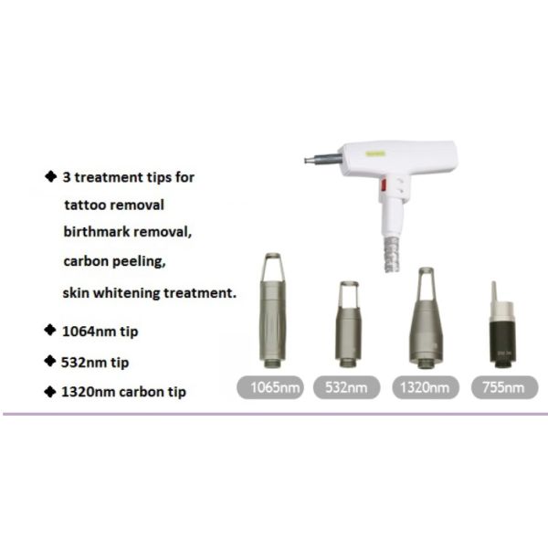 Q Switch Nd YAG Laser Tattoo Removal Machine 1064nm 532nm 1320nm 2 Years Warranty