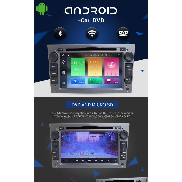 Android 8.0 Vectra Opel Car Radio DVD Player With OBD BT Radio Free Map