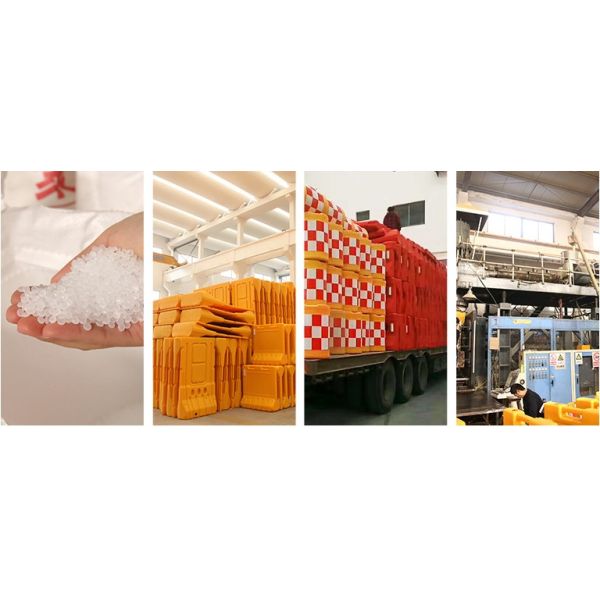 Outdoor Security Plastic Road Safety Barrier Customized Water Filled
