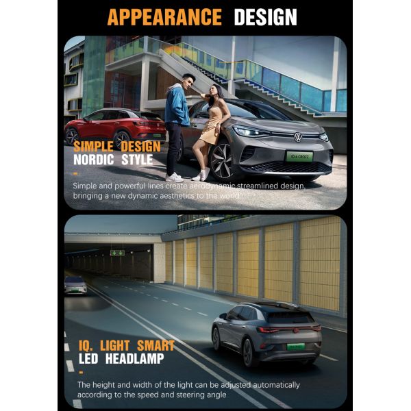 Electric Car EV Id.4 Crozz VW Id4 2023 2024 Id4 Pro Max Speed 160 Km/h 4612*1852*1640 Size