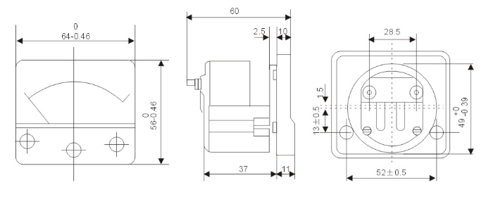 85L1 Series Analog Panel Meter Voltmeter 0-300V AC Voltage Meter