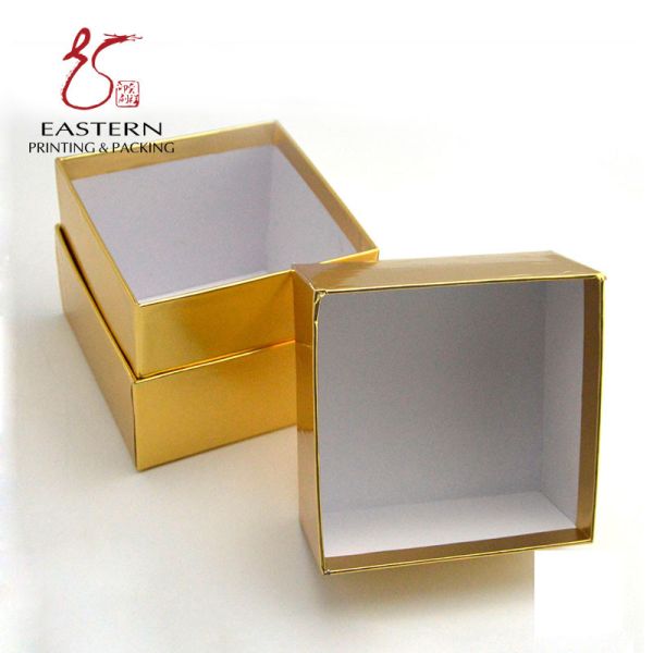 Luxury Gold Color Handmade 120gsm Candle Packaging Box With Silk Insert