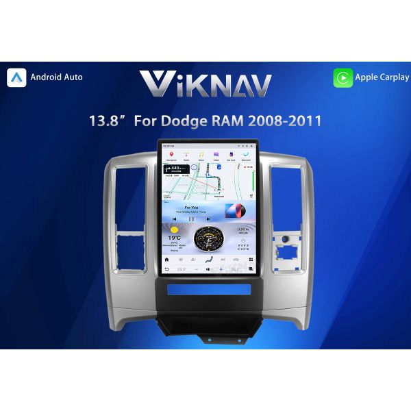 VIKNAV 13.8 inch Car Radio For Dodge RAM 2008-2011 Wireless Carplay