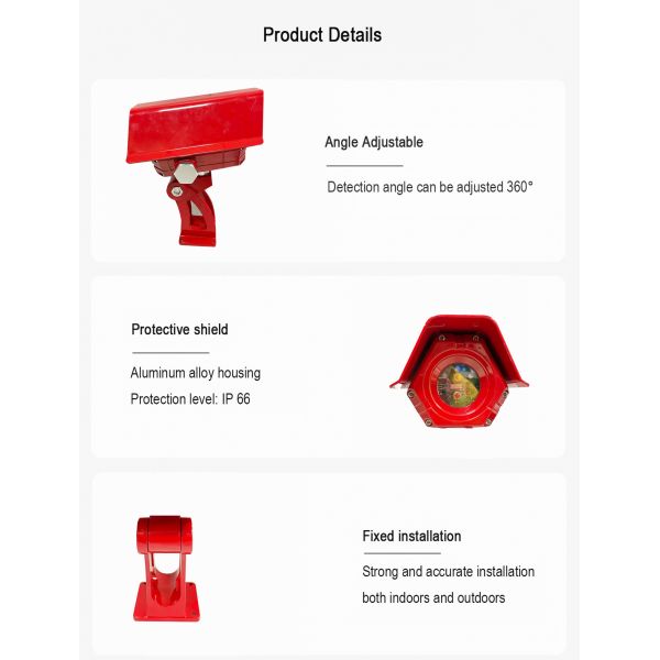 Uv Flammable Open Path Infrared Gas Detector Mic200 For Liquefied Gas Tank