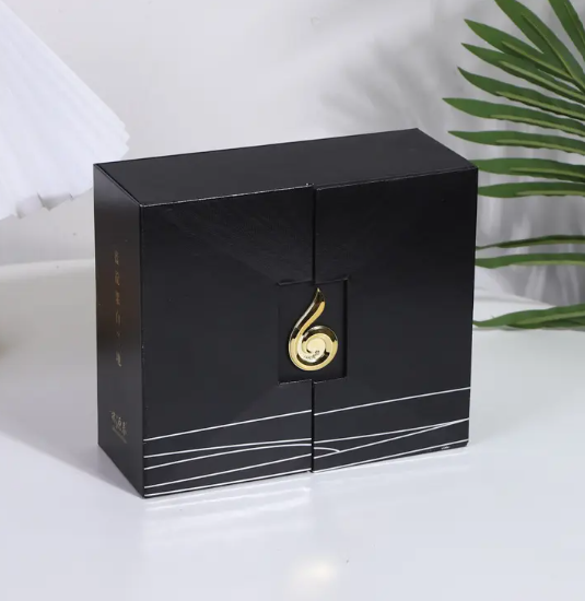Magnetic Closure Custom Luxury Rigid Cardboard 2 Two Piece Side Open Double Door Gift Box Lifting Packaging Box