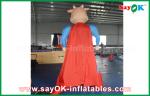 Blue / Red Inflatable Superman Cow Customized Animal Character Inflatable Model