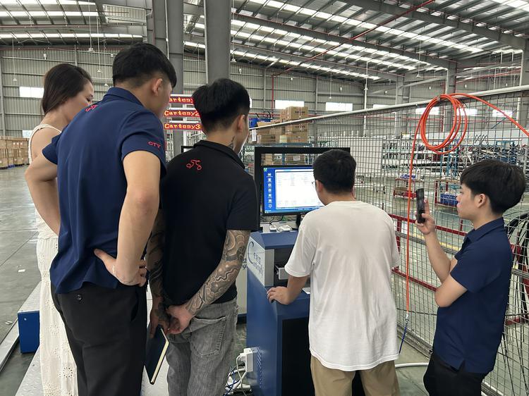 Cartesykj deliver to VN 2-wheeled Motorcycles Centralized Testing Line Include Brake Force Axle Load Speedometer Clamping Wheel Alignment Headlight