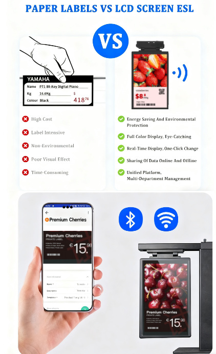 Full Color Dynamic Video Animated TFT ESL Display
