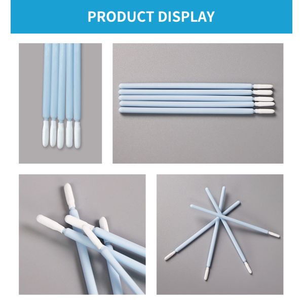 Industry Lint Free Disposable Single Layer Flexible Head Camera Sensor Polyester Microfiber Head Cleaning Swabs