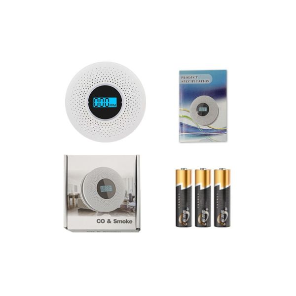 Battery Operated Independent Smoke Detector Alarm Carbon Monoxide Alarm Household With CE Certificate