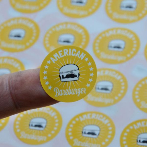 Custom Laser Printing Adhesive Round Labels Support Customized Thickness