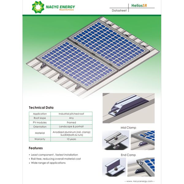 Efficient Pitched Rooftop Solar Panel Roof Mounting Systems Quick Installation