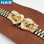 Plastic Teeth Brown Invisible Zipper Customized Plastic Separating Zipper