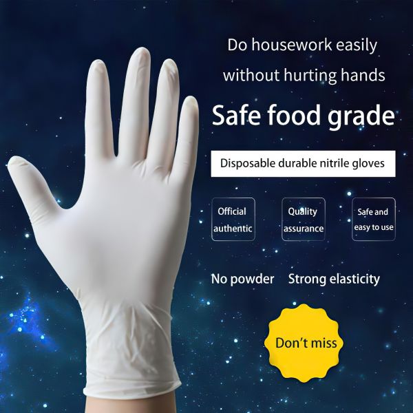 Laboratory Antismash Latex Powder Free Disposable Gloves S XL