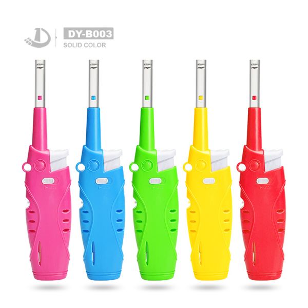 Multi-Colour Refillable Safety Gas Candle BBQ Fire Lighter for Outdoor Activities