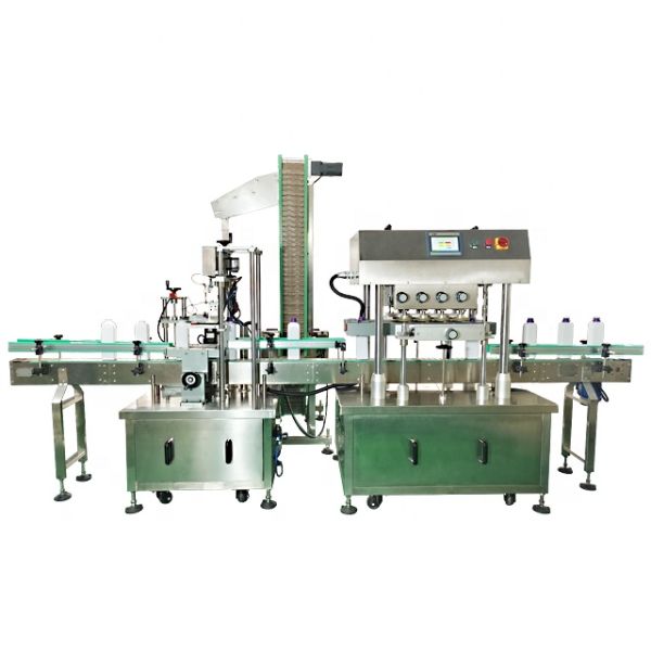 Food Lid Automatic Linear Capping Machine for Bottles 50-300mm Advanced Technology