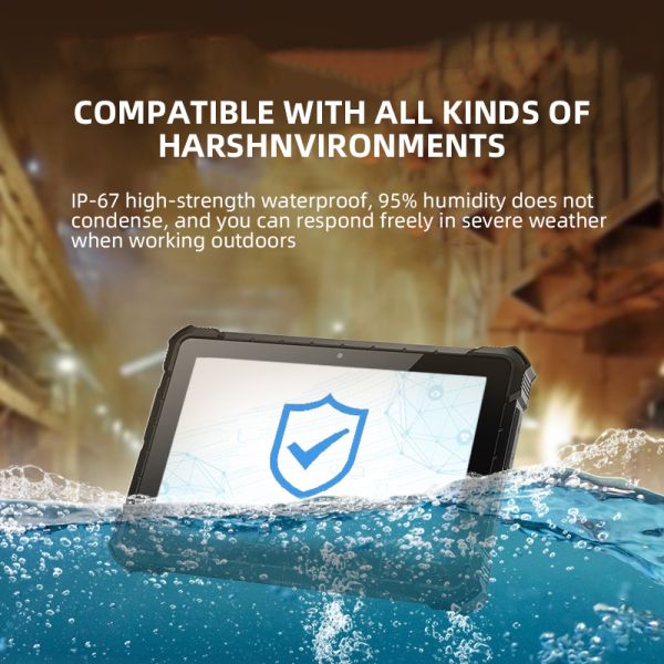 NFC RFID 1000 Nits RJ45 Industrial Rugged Tablet Face Recognition