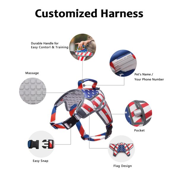 Padded L Mesh Nylon Reflective Pet Harness