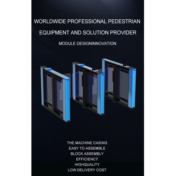 Passage Mode NFC Code Reader Support ic/id Card Narrow Design And Aesthetics Speedlane Turnstile Lobby Speed Gates Glass Gate