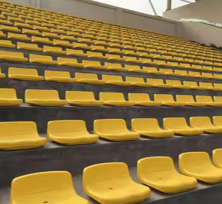 Football Stadium Fixed Seating Custom Logo PP Grandstand Bleacher In Various Colors