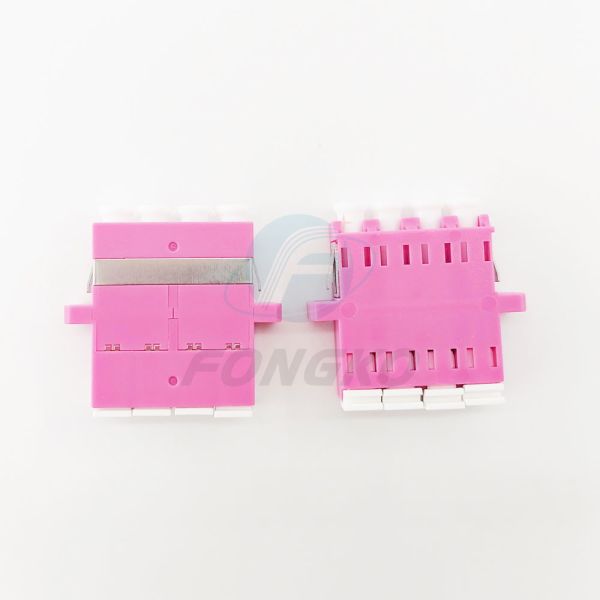Rose Quad Lc To Lc Coupler Multimode OM4 Cable To Fiber Optic Adapter