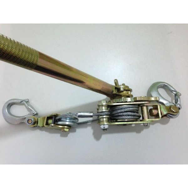 Ratchet Withdrawing Overhead Line Construction Tools , Wire Rope Tightener