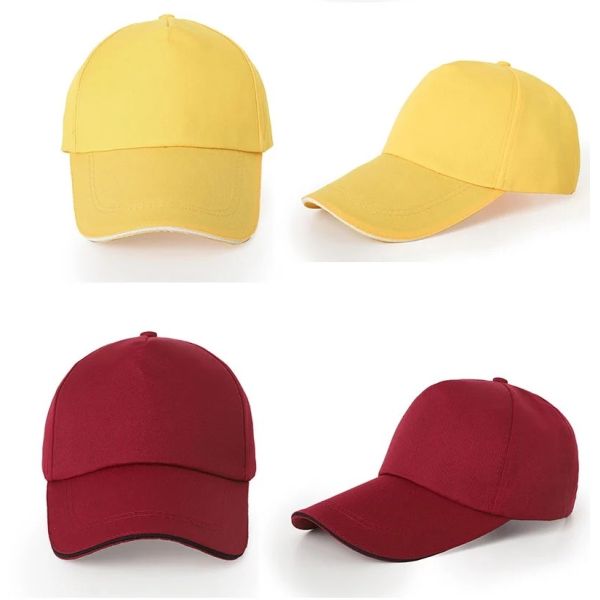 Kids 55cm 6 Panel Baseball Caps With Custom Logo Rubber Patch