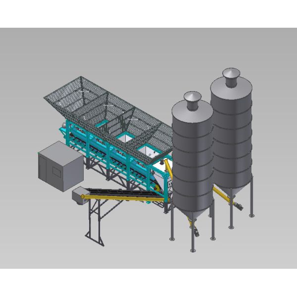Dry Mobile Batch Plants Dry Containerized Concrete Batch Plants 100 m³/h Dry mix concrete Plant