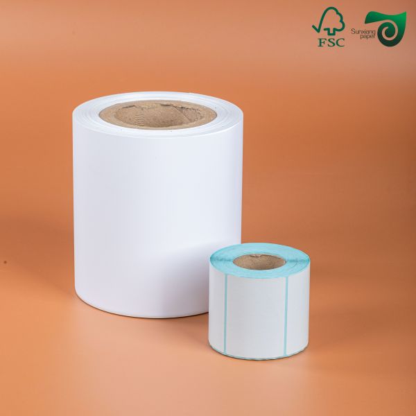 FSC Adhesive Sticker Paper 180um Smooth Waterproof PET Synthetic Paper For Banners