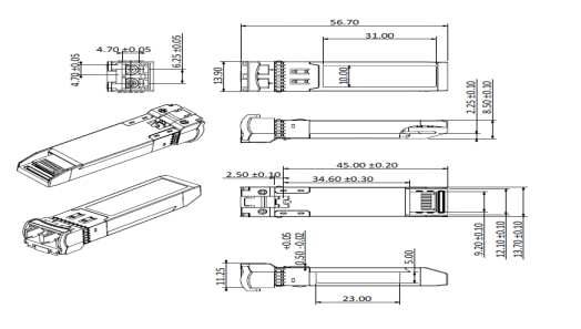 16G SR 850nm 100M SFP+ Optical Module LC Transceivers DOM Optical Module