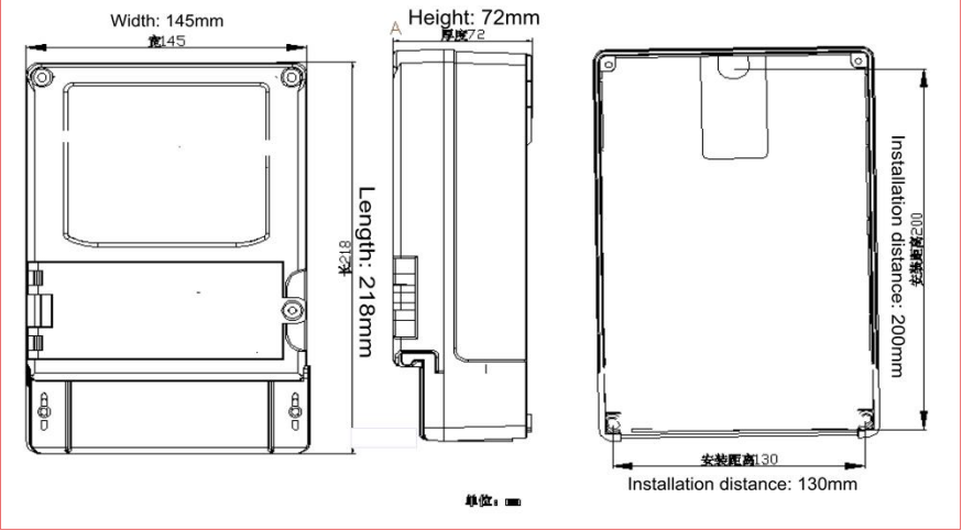 Three Phase Four Wire Electric Lorawan Energy Meter With Active Energy