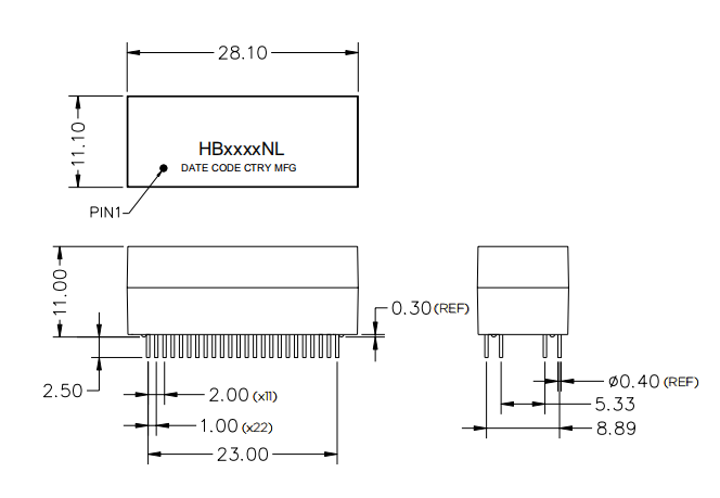 HB6601NL 4Pair PoE Ethernet Transformer Fully ROHS Compliant