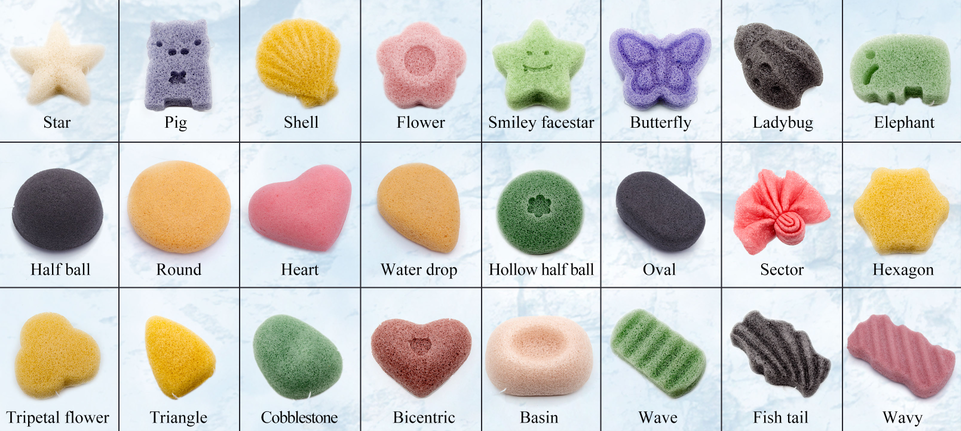 Skincare Exfoliating Goose Yellow Heart Konjac Sponge Organic